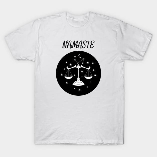 Namaste Libra T-Shirt by DesignIndex